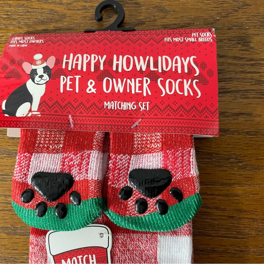 Hooman & Pet Matching Howlidays Socks